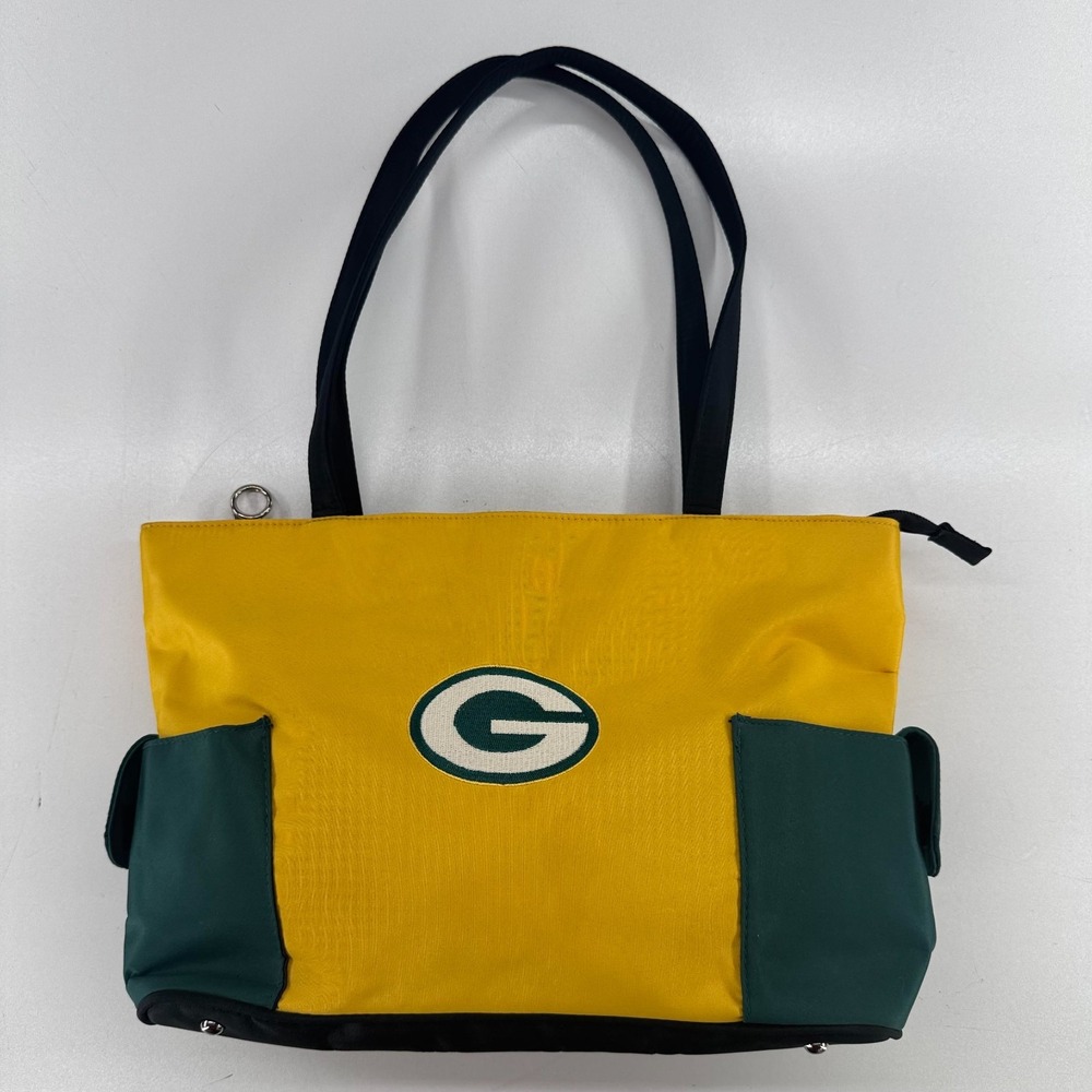 Littlearth Green Bay Packers Football Purse Tote Bag WOMENS Green Gold Zip